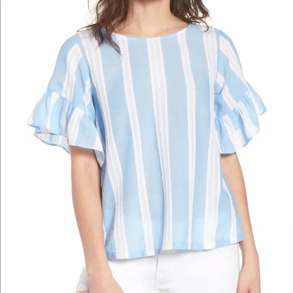 BP Striped Tie Back Blouse - Size XS. - Picture 2 of 11